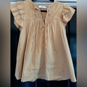 Devotion Twins Camel Colored Blouse